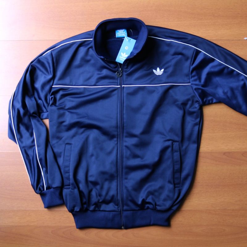 Jaket tracktop casual adidas night indigo