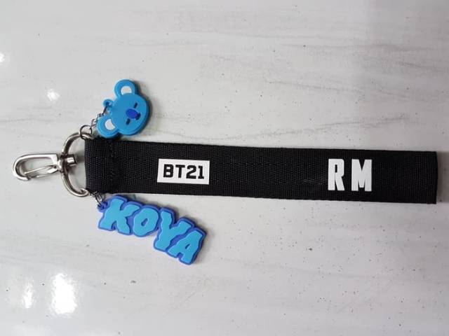 BT21 gantungan kunci STRAP name  KEYRING JIMIN JUNGKOOK SUGA RAP MONSTER JIN J HOPE TAEHYUNG