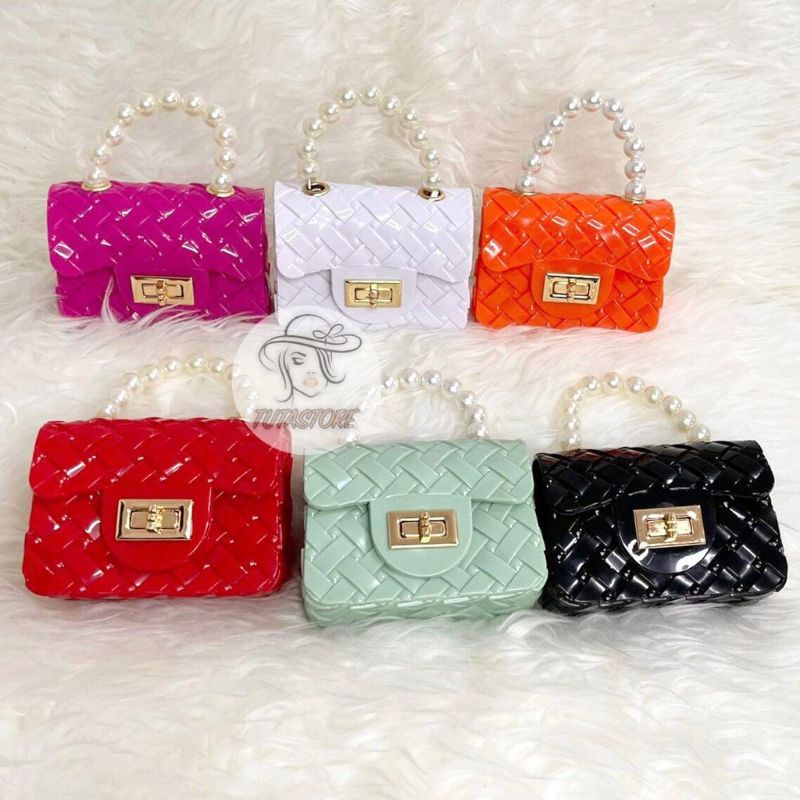tas mini anyam/tas jelly