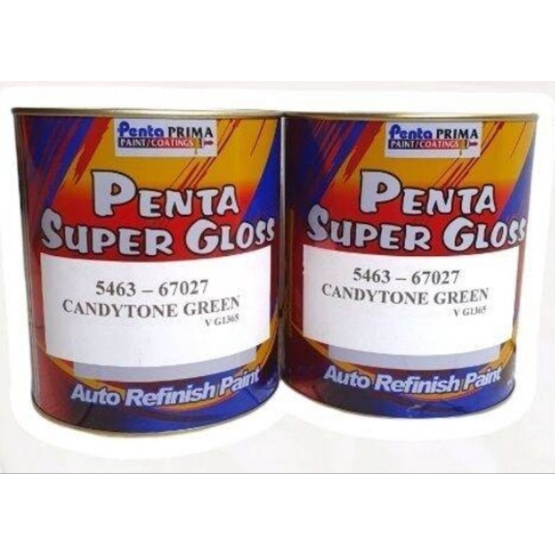CAT PENTA SUPER GLOSS CANDYTONE GREEN  ISI 1 KG /CAT MOBIL / MOTOR / DUCO / PAINT / REFINISH PAINT c