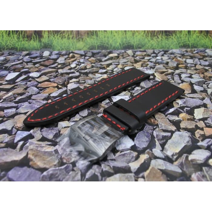 Tali Kulit Tali Jam Tangan Expedition Ukuran 22 mm Hitam Original