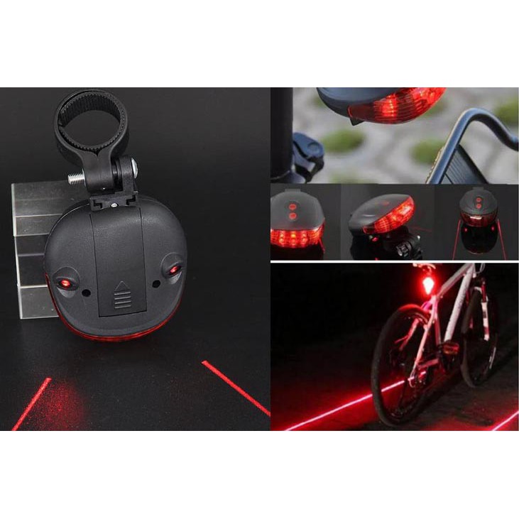 Lampu Belakang garis belakang Sepeda Gunung 5 LED Peringatan TaffLED LASER TAIL LIGHT LINE jnp