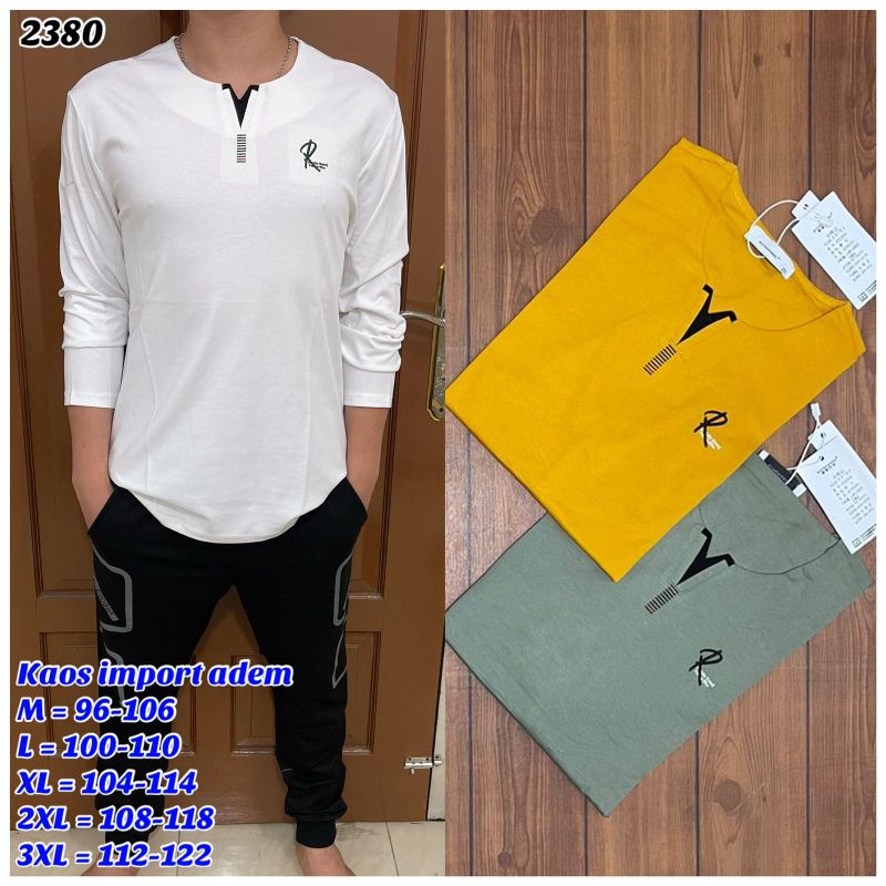 Kaos Cowok Lengan Panjang Import