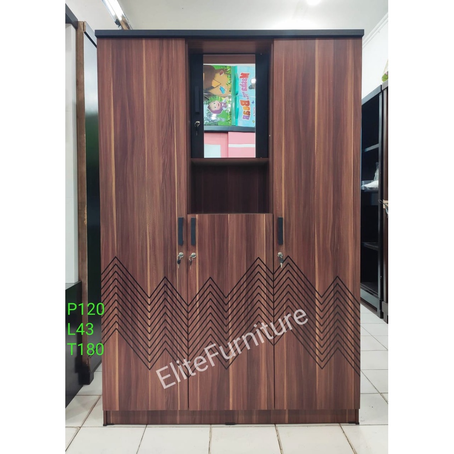 Lemari pakaian 3pintu / Lemari baju 3pintu / Lemari Pakaian Minimalis / Lemari baju 3pintu murah