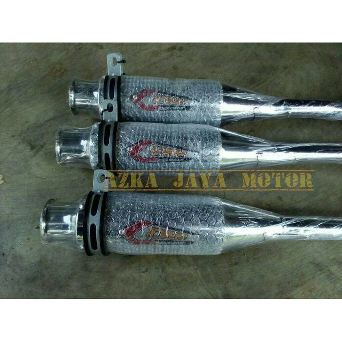 Knalpot Racing Drag CSR Chrome Honda Supra Fit New , bukan Bobokan.
