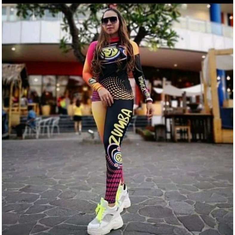 Set baju senam SXB GRADIEN ZUMBA LONGSLEEVE AND LEGGING