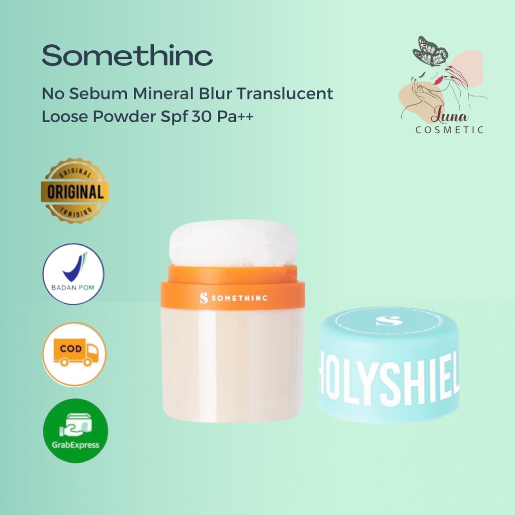 SOMETHINC No Sebum Mineral Blur Translucent Loose Powder SPF 30 PA++ - Easy Touch Up Sunscreen Powder