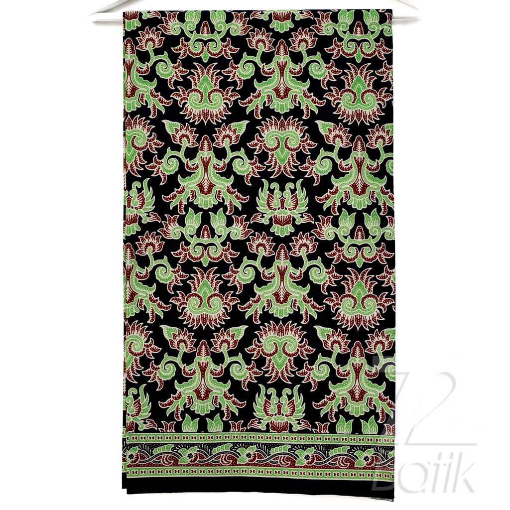 BAHAN BATIK PREMIUM Katun Motif Arum Sari Warna Hijau Ijo Hitam Item 729921 Cap 72 Jarik Jarit Samping Kebat Panjang Batik Katun Modern Premium Bahan Seragam Batik Pernikahan Kantor Keluarga Murah Kamen Jadi Batik Bali Lembaran