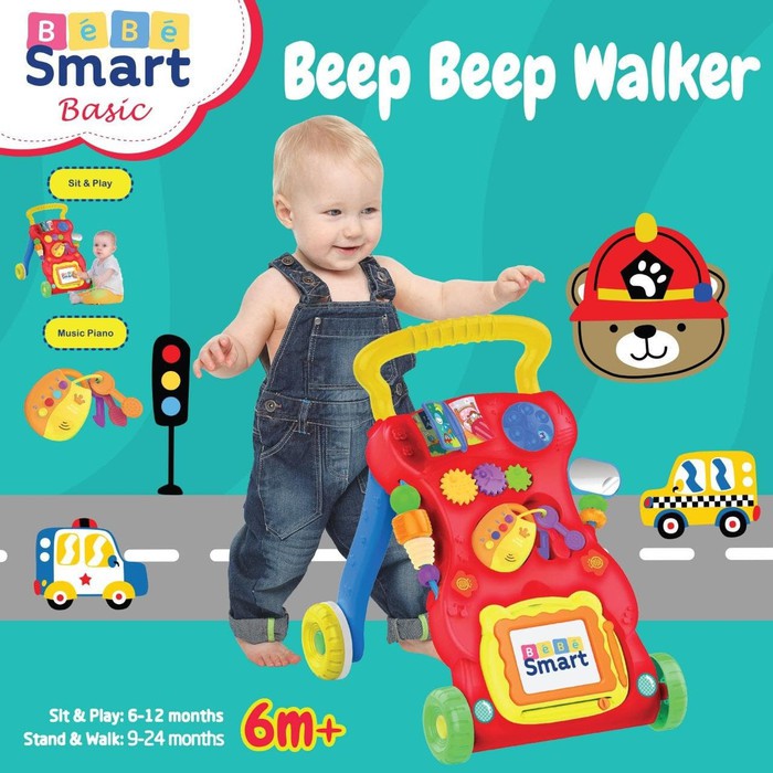 Makassar - Bebe Smart Beep Beep Walker / Baby Walker / Push Walker