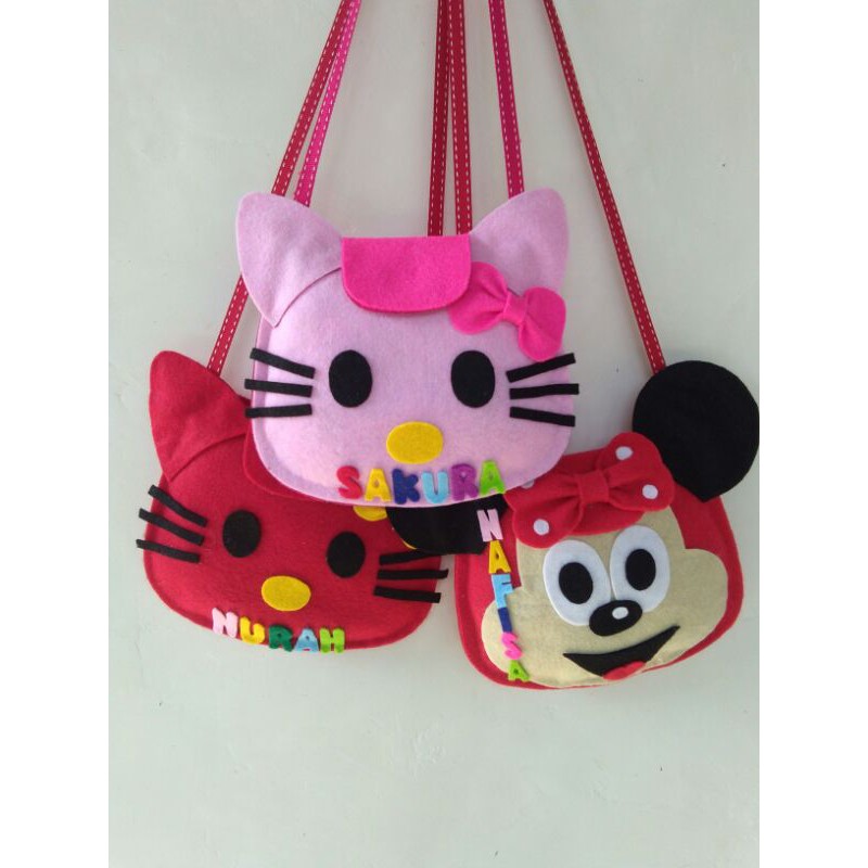 tas karakter anak/tas angpao lebaran anak