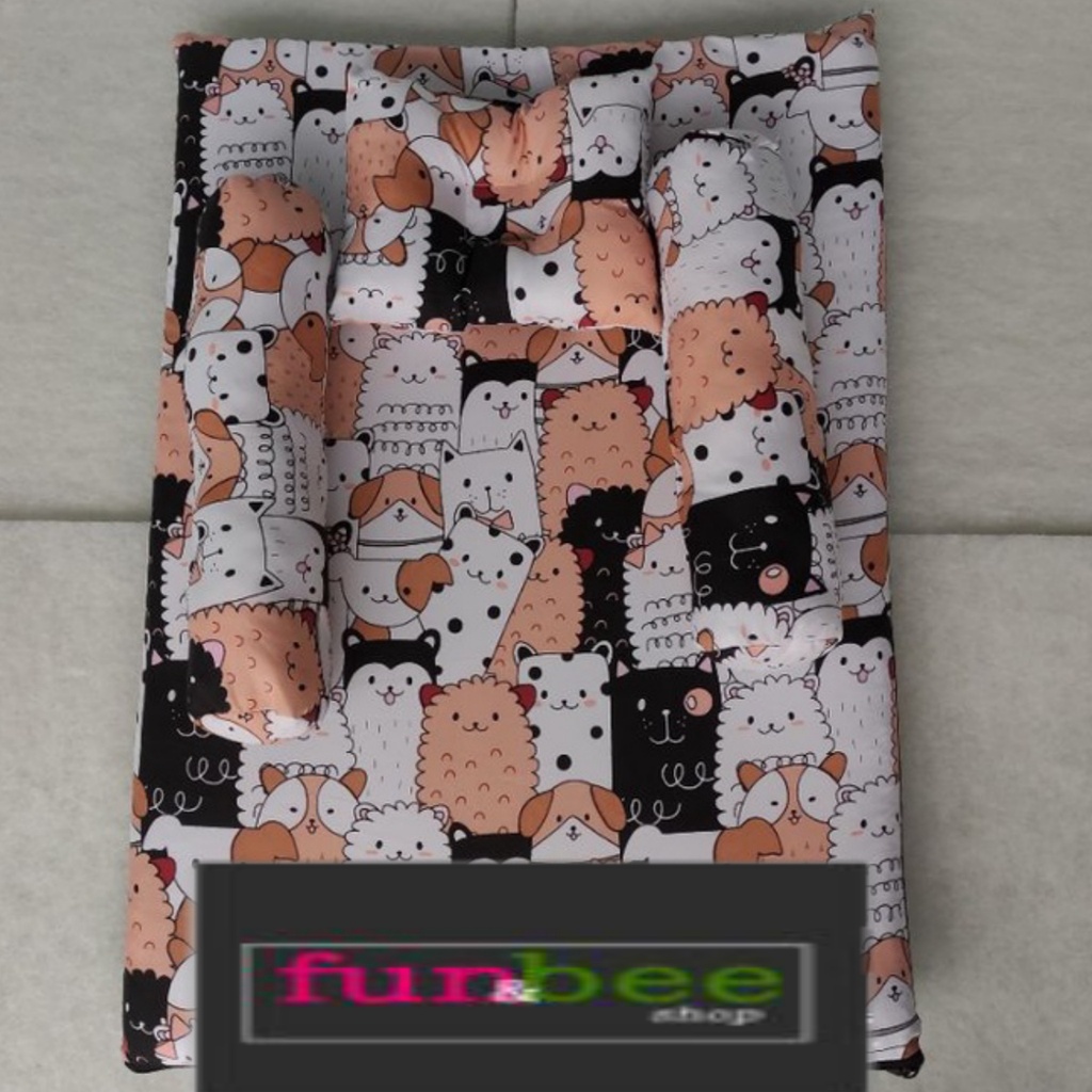 [Baby Bed Set]Bedcover Set Bayi Selimut Bayi Lengkap Dan Murah-matrass cats family