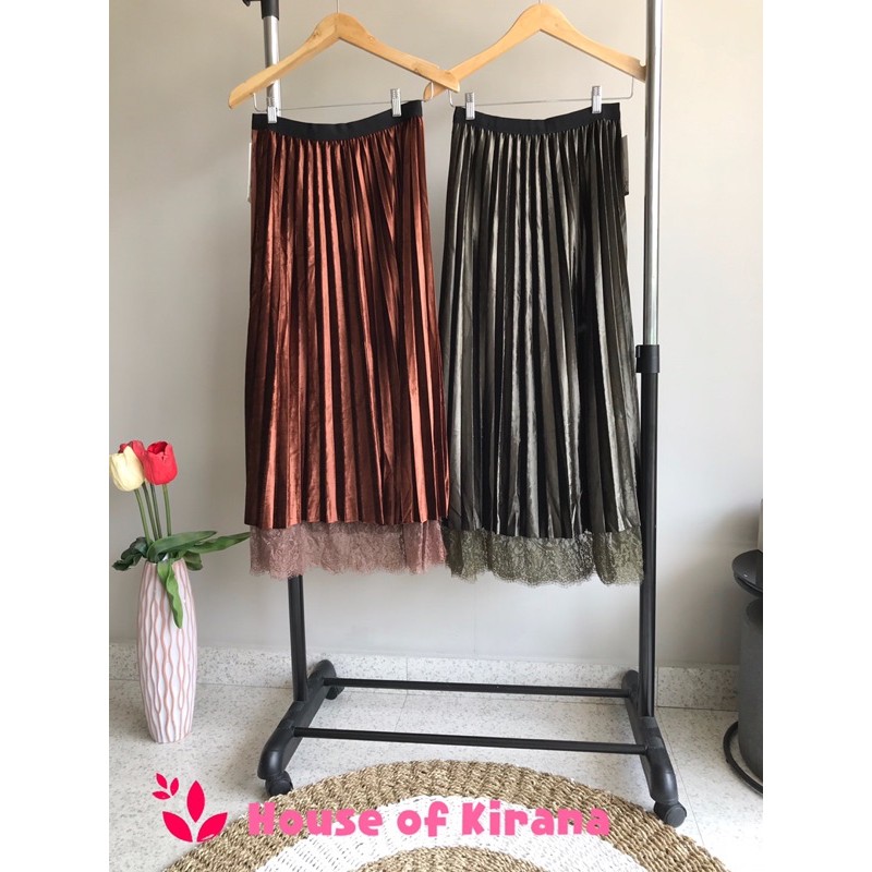 Rok Tutu Panjang Velvet import bolak balik maxy skirt velvet