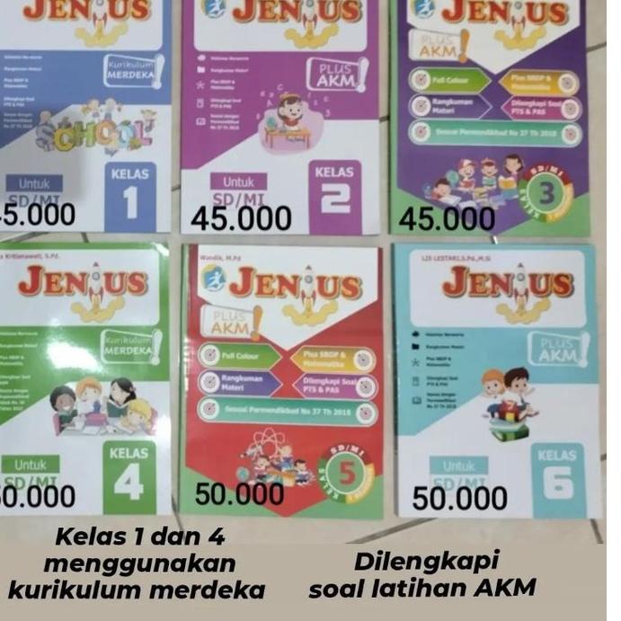 

Buku Jenius Tematik Kelas 1-6 Semester I Tahun Ajaran 2022-2023 !