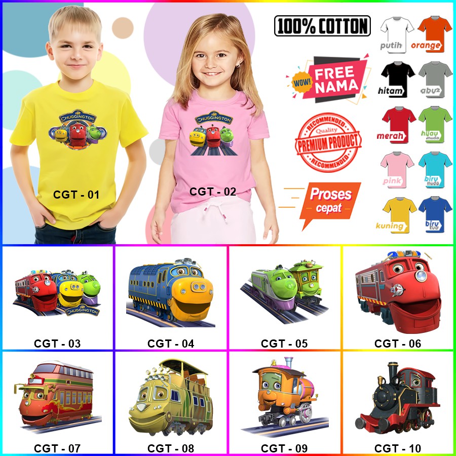 Baju Kaos ANAK DAN DEWASA CHUGGINTON COUPLE (FREE NAMA)