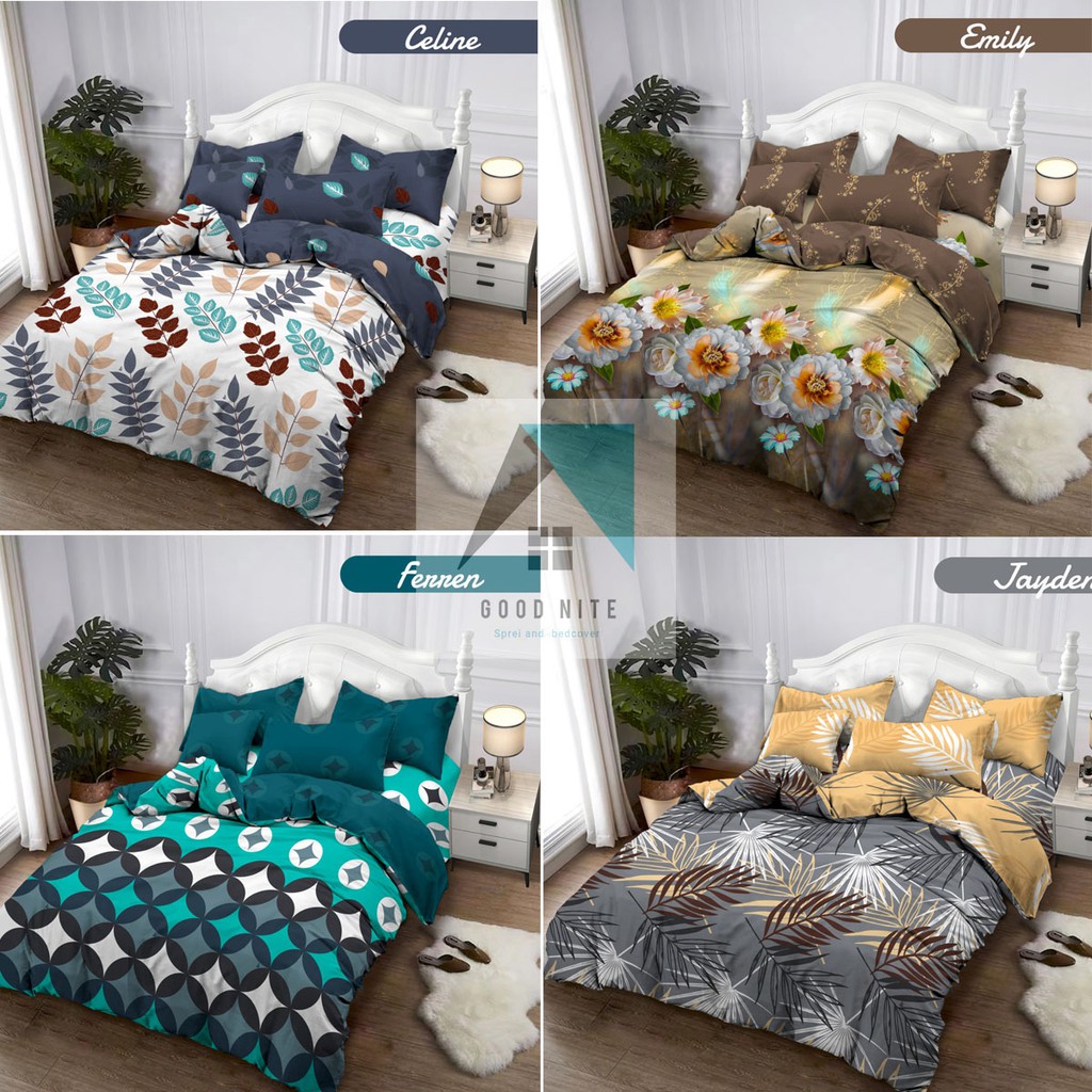 Sprei Lady Rose King Size Bantal 2  180x200  6 Kaki Motif 2021 edisi 2