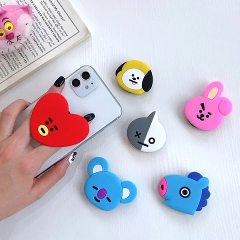 BT21 POPSOCKET/ARMY BTS KPOP POP SOCKET/PHONE HOLDER/STAND HP/AKSESORIS HP/CHIMMY/TATA/COOKY/BTS ARM