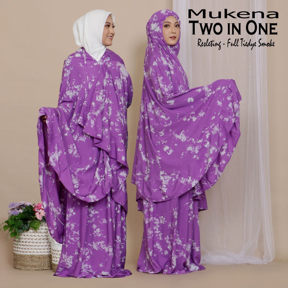 Mukena Bali Full Smoke 2 In 1 Untuk Dewasa Bahan Rayon Premium