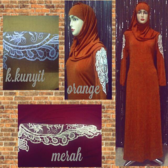 Obral Gamis jersey set pashmina