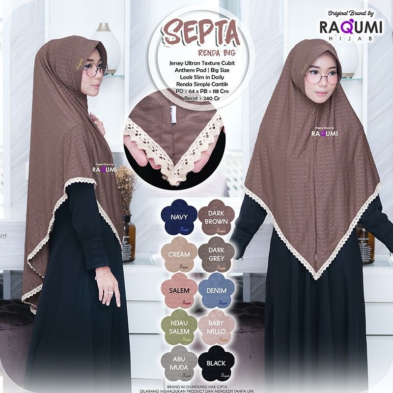 SEPTA BY RAQUMI HIJAB ORIGINAL SOLO