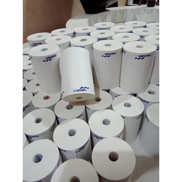 

KERTAS SETRUK THERMAL EDC MANDIRI 58mm x 40mm paket 1 pack isi 10 roll