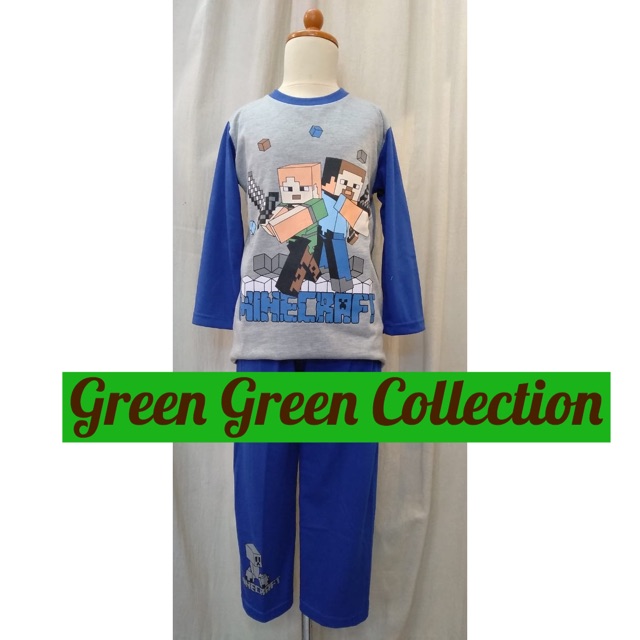 Piyama Kaos Anak Premium Minecraft