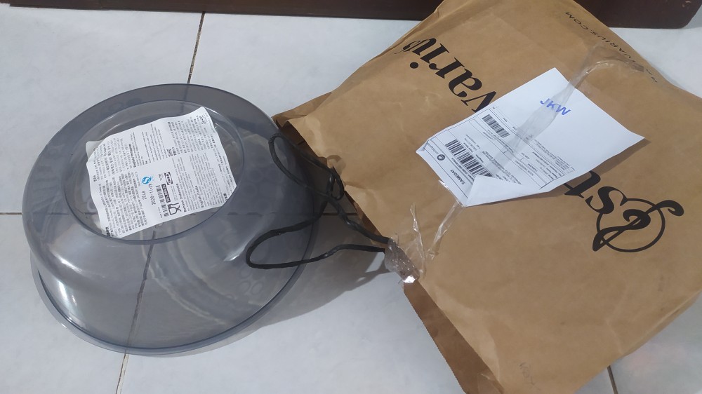 Tutup Microwave , Peralatan Dapur  Peralatan Masak Abu-abu Biru 26x9 Cm Pr589