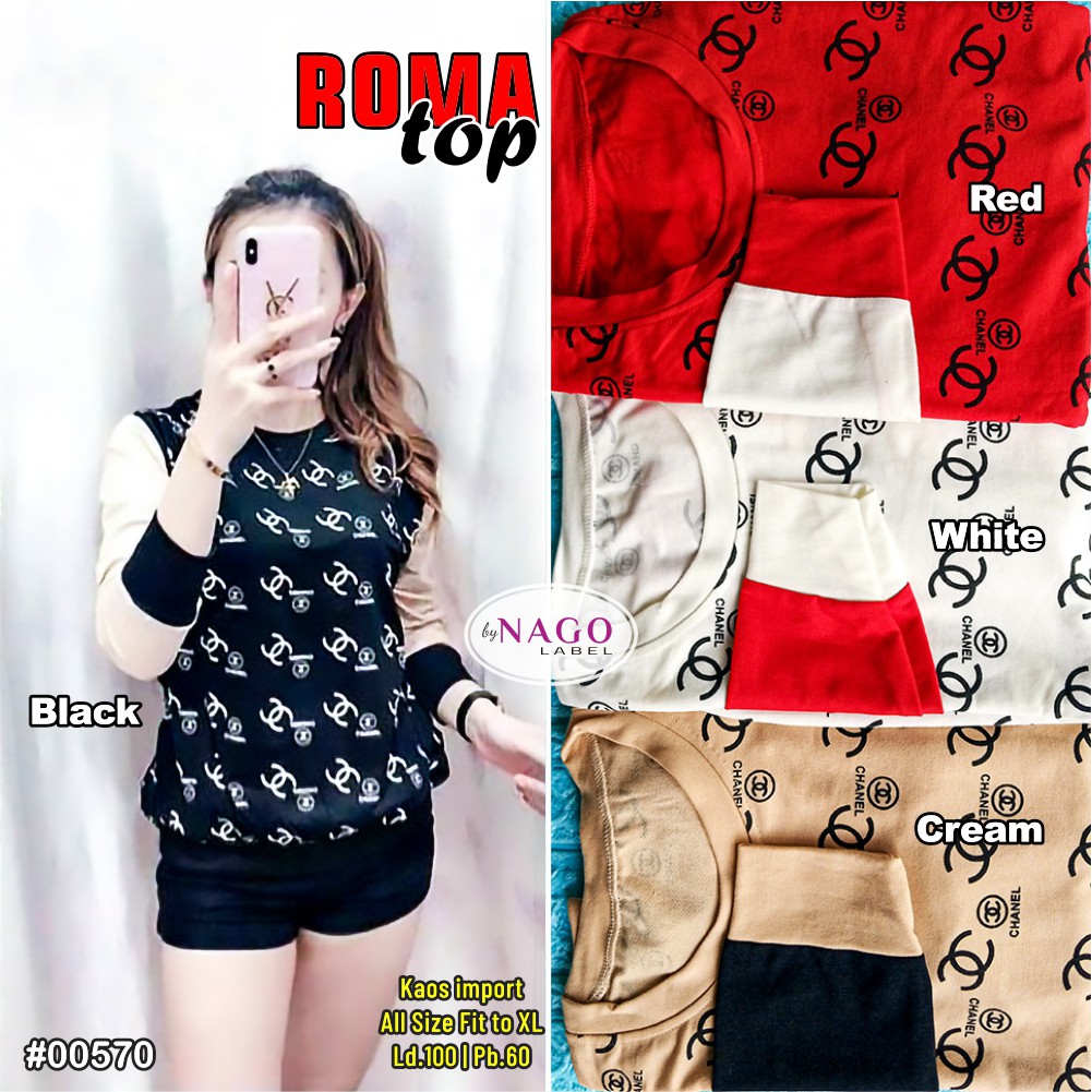 Roma Top kaos  wanita kaos  import  kaos  impor tshirt 