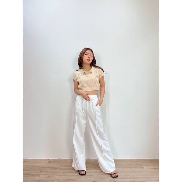 BEFAST - ZEC OOTD Wanita Celana HARIN / Aiden CREPE Long Cullote / Kulot Kekiniaan Remaja Wanita / Celana Panjang Casual / OOTD Selebgram Terlaris / Kulot Polos Banyak Warna / Celana Bahan Kulot