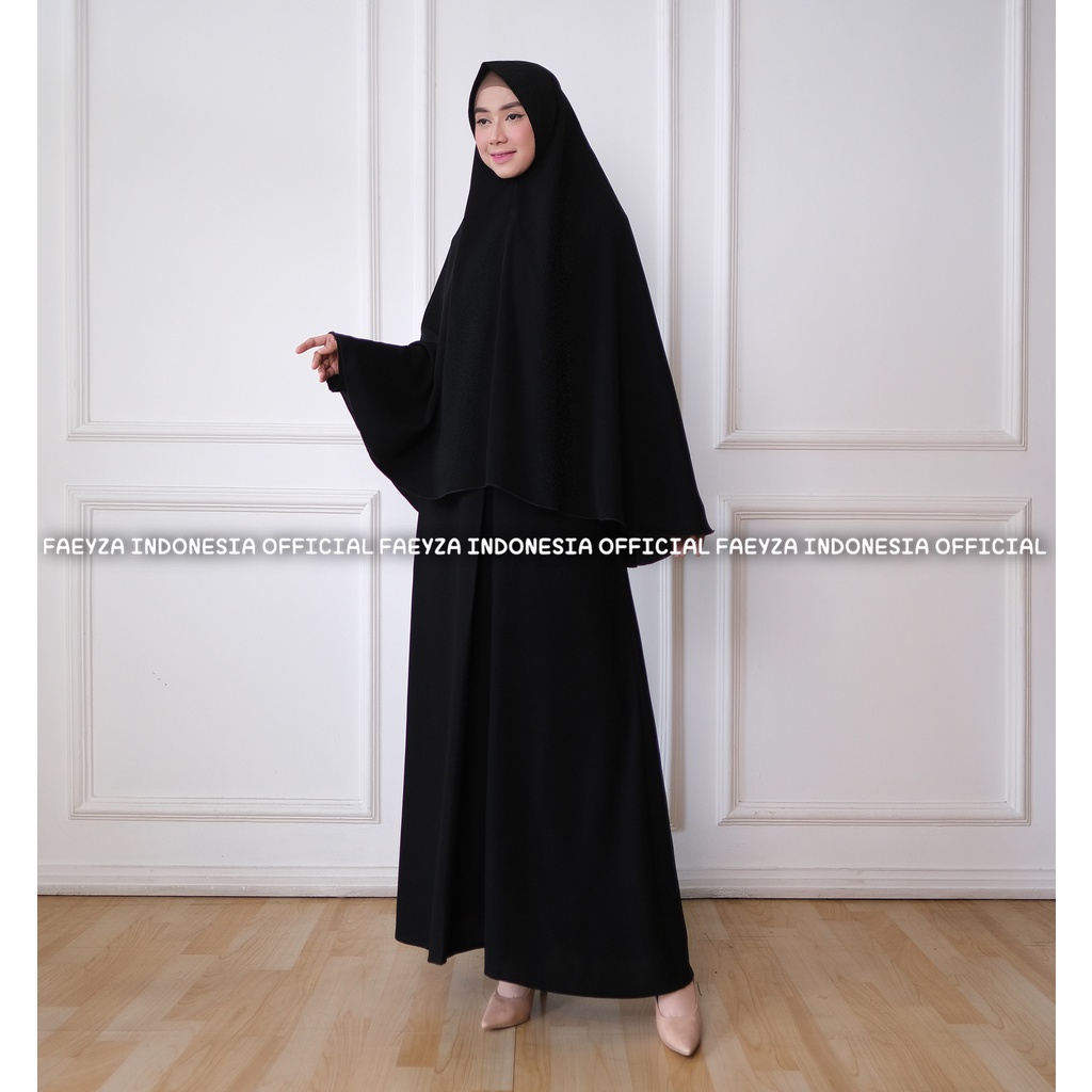 Gamis Hitam Jetblack Elona Maxy Dress Set Jilbab Free Cadar Original By Faeyza Longdress Busana Muslimah