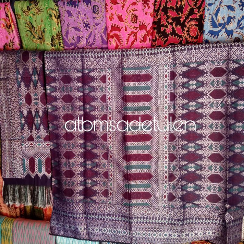 songket tenun satu set dengan selendang