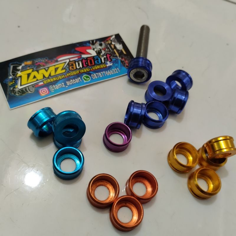 ring monel almu cnc ukuran baut L6 baut 12 warna model cincin (1biji)