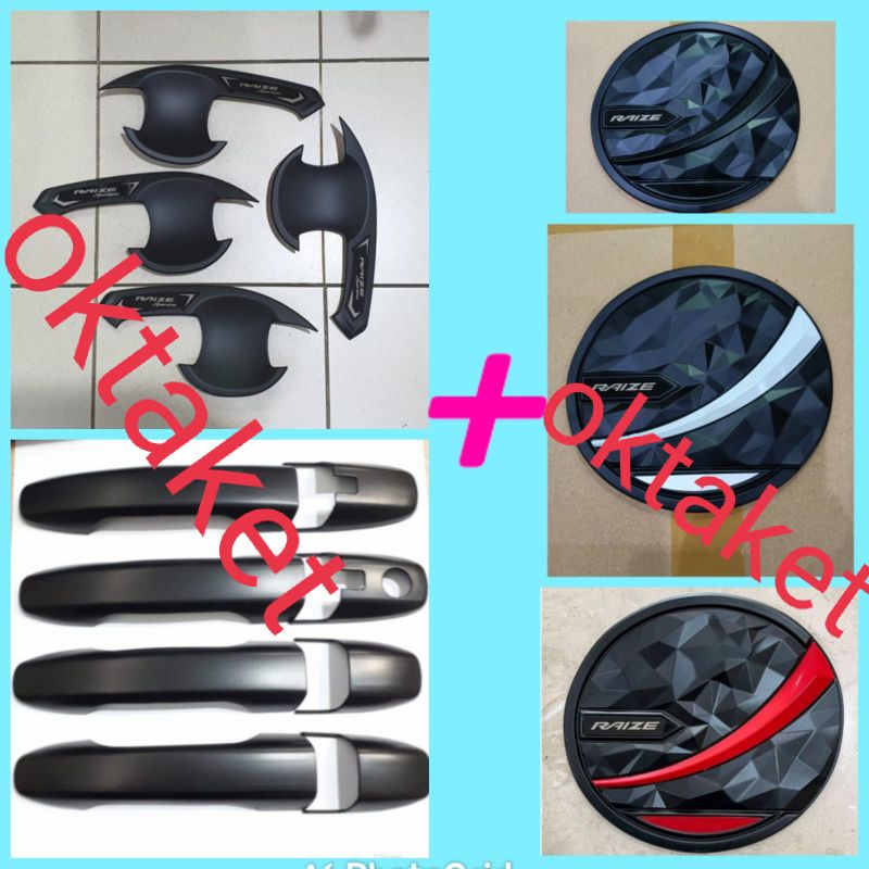 paket outer handle tank cover Toyota Raize hitam diamond