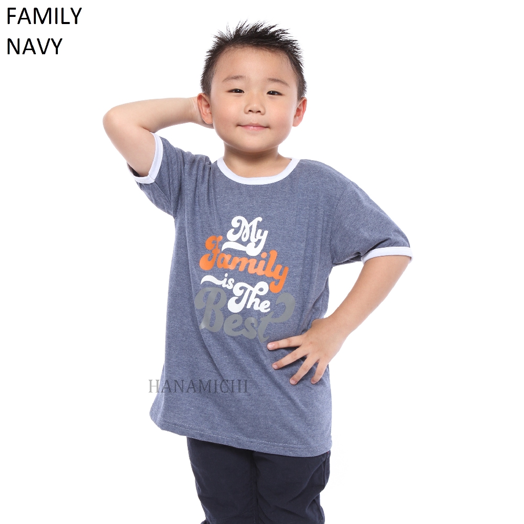 Hanamichi FAMILY Kaos Sablon Anak Lengan Pendek