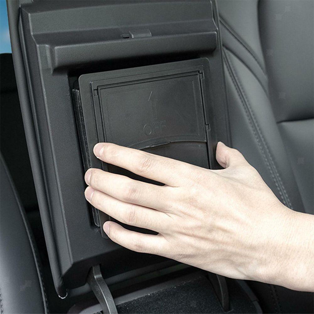 Populer Concealed Storage Box Aksesoris Mobil Wadah Laci Holder Central Armrest Kotak Penyimpanan Untuk Untuk Tesla Model3 Y