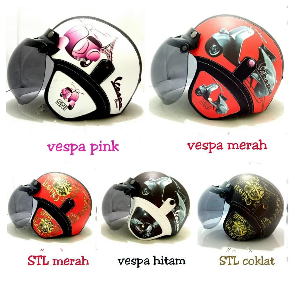 Jual Otobai Helm Motor Modular Retro Bogo Vespa Stl Mo Helm Retro