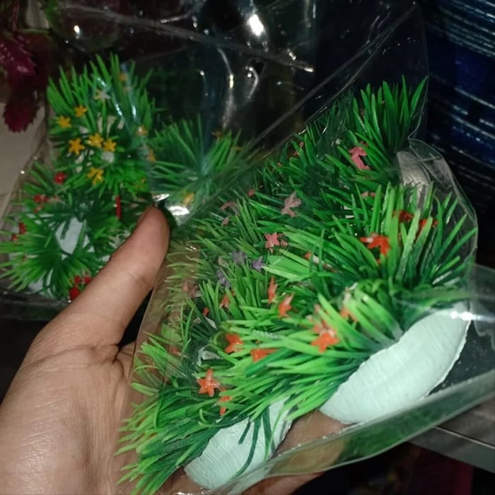 Rumput Plastik Mini 5 cm Hiasan Aksesoris Ornamen Aquarium Aquascape