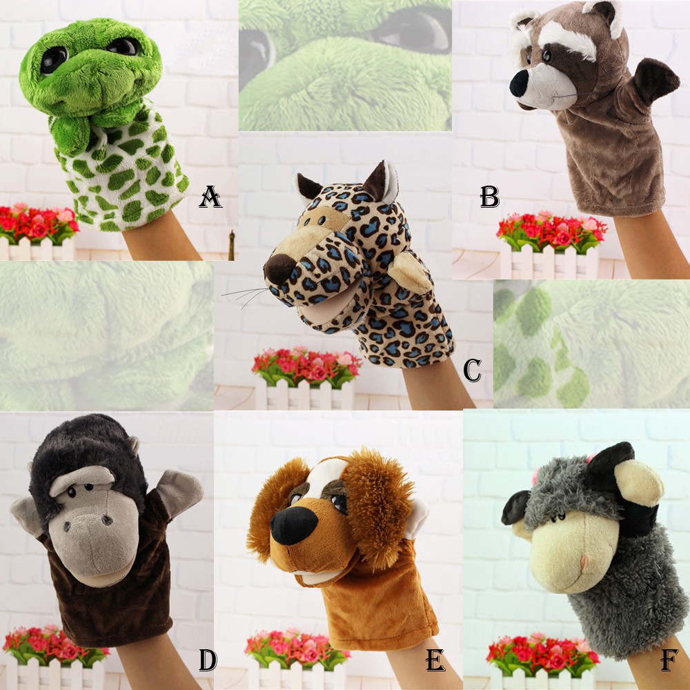Anak Anak Boneka Hewan Lucu Kartun Sarung Tangan Boneka Tangan