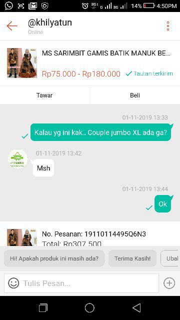 Ms Sarimbit Gamis Batik Manuk Berduri Couple Super Jumbo