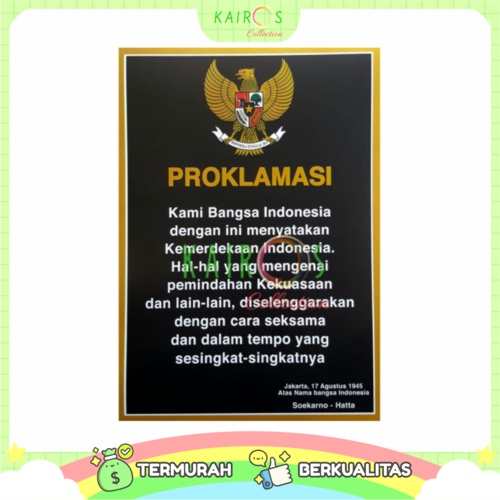 Poster Pendidikan (Medium) Edukasi Anak Belajar Teks Proklamasi