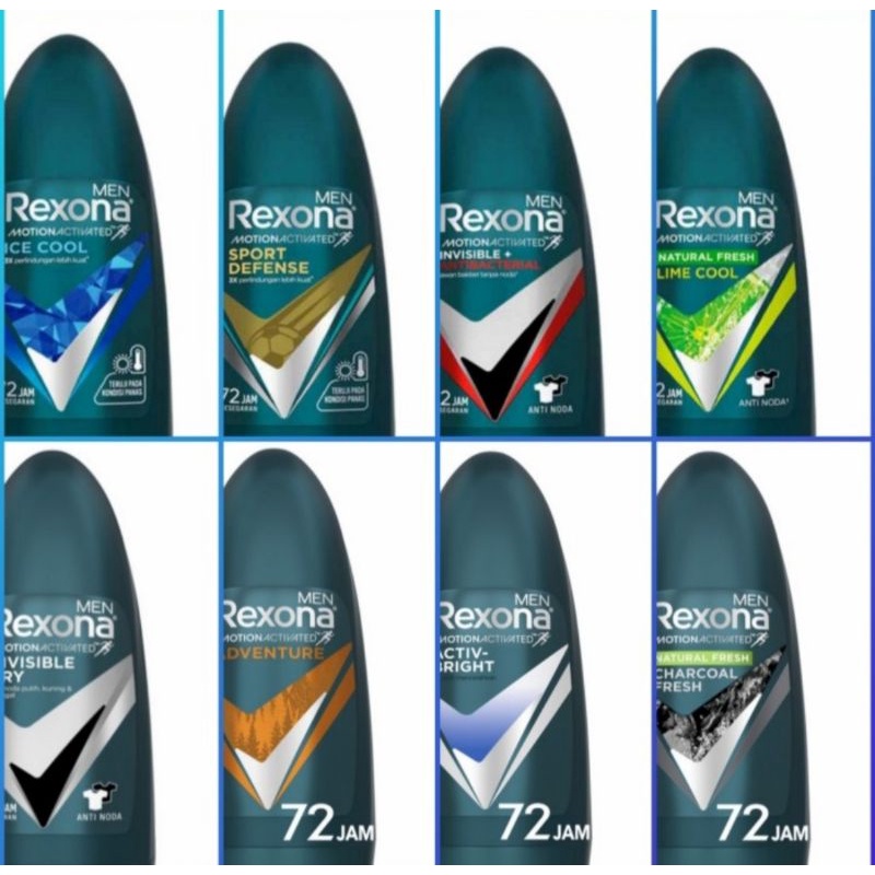 REXONA Men Roll On 72 Jam Deodorant 45ml Rexona Men