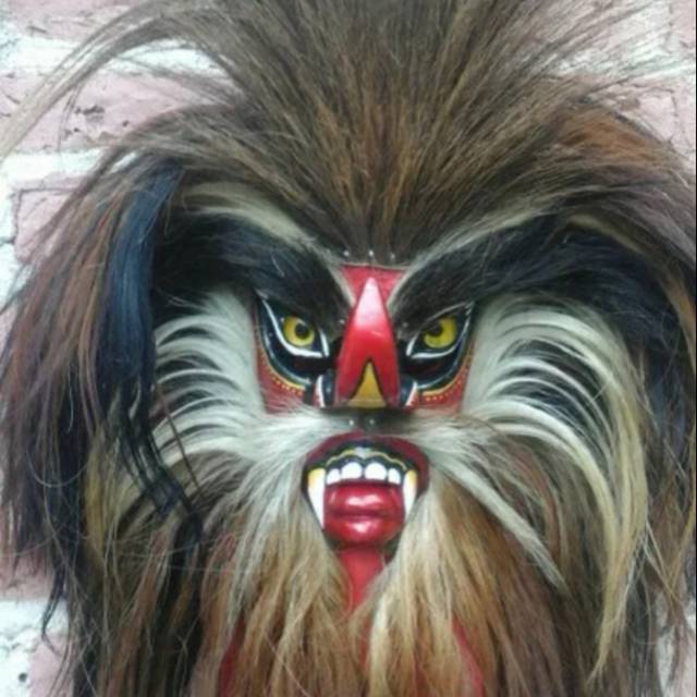 GANONGAN TOPENG PUJANG GANONG RAMBUT EKOR KUDA ATAU SAPI ASLI