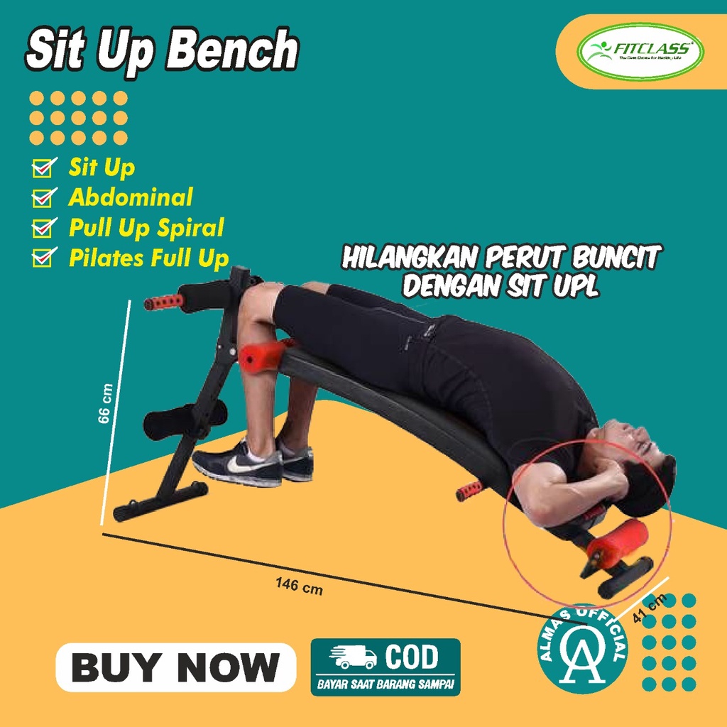 Jual Sit UP Bench Alat Sit UP Papan Sit Up Alas Sit UP Alat Penahan Fitness Gym Bantu