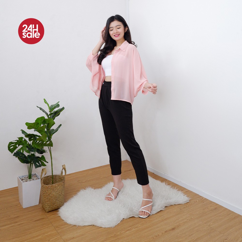 Basic Outer Atasan Wanita Polos Premium | Outer Terbaru | Outer Ceruty |Outer Remaja Korean Kekinian-Coral