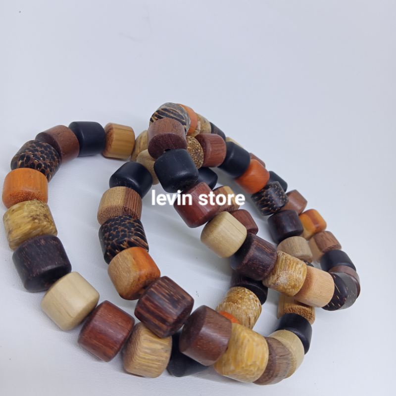 Gelang kombinasi 8 kayu bertuah /gelang kayu bertuah