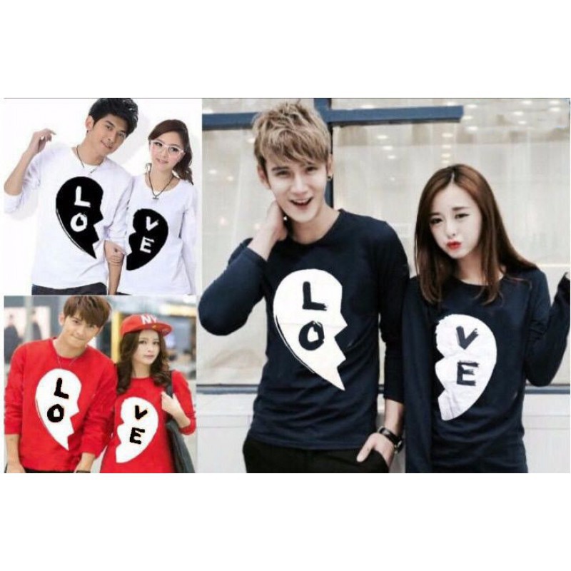 LP Black Love - Baju Couple / kaos couple / grosir couple lengan panjang