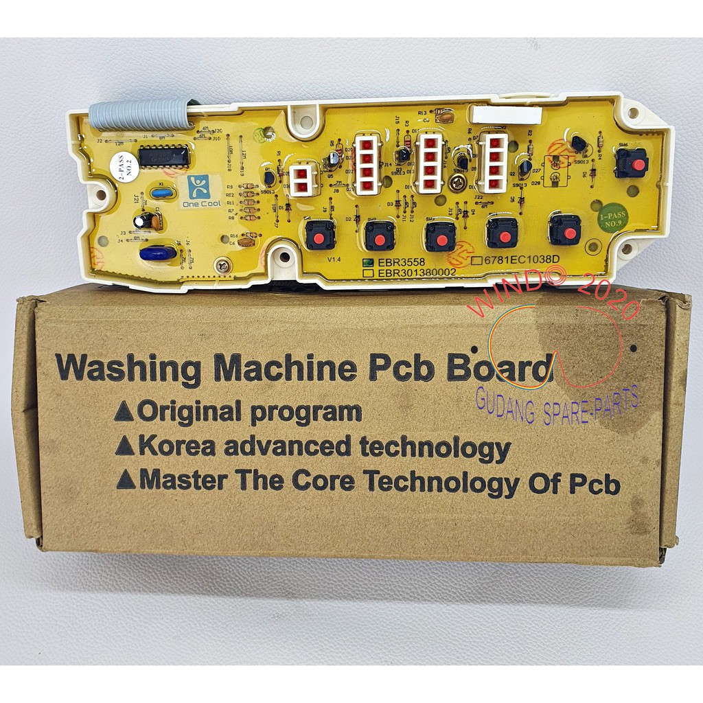 MODUL PCB MESIN CUCI LG FUZZY LOGIC WF H700PC WF L700TC WF H777TC soket 6 KODE EBR3558