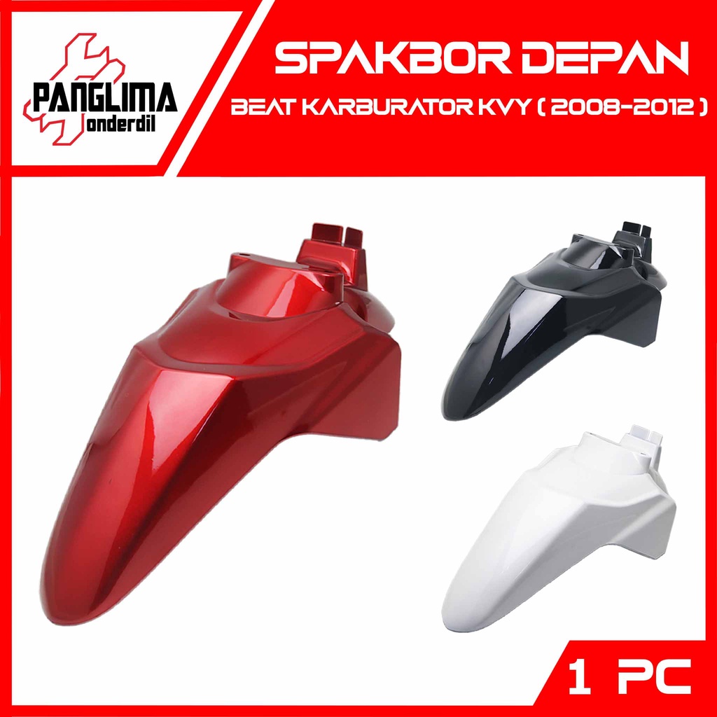 Spakbor Depan Beat Lama-Karbu KVY 2008-2012 Merah Maroon-Hitam-Putih Spakboard-Slebor-Spak Bor-Board-Cecepet Front