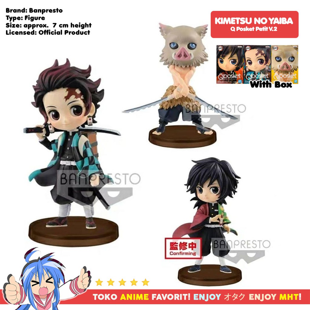 Figure Anime Q Posket Petit Demon Slayer Kimetsu no Yaiba Vol 2 Inosuke Tanjiro Giyu