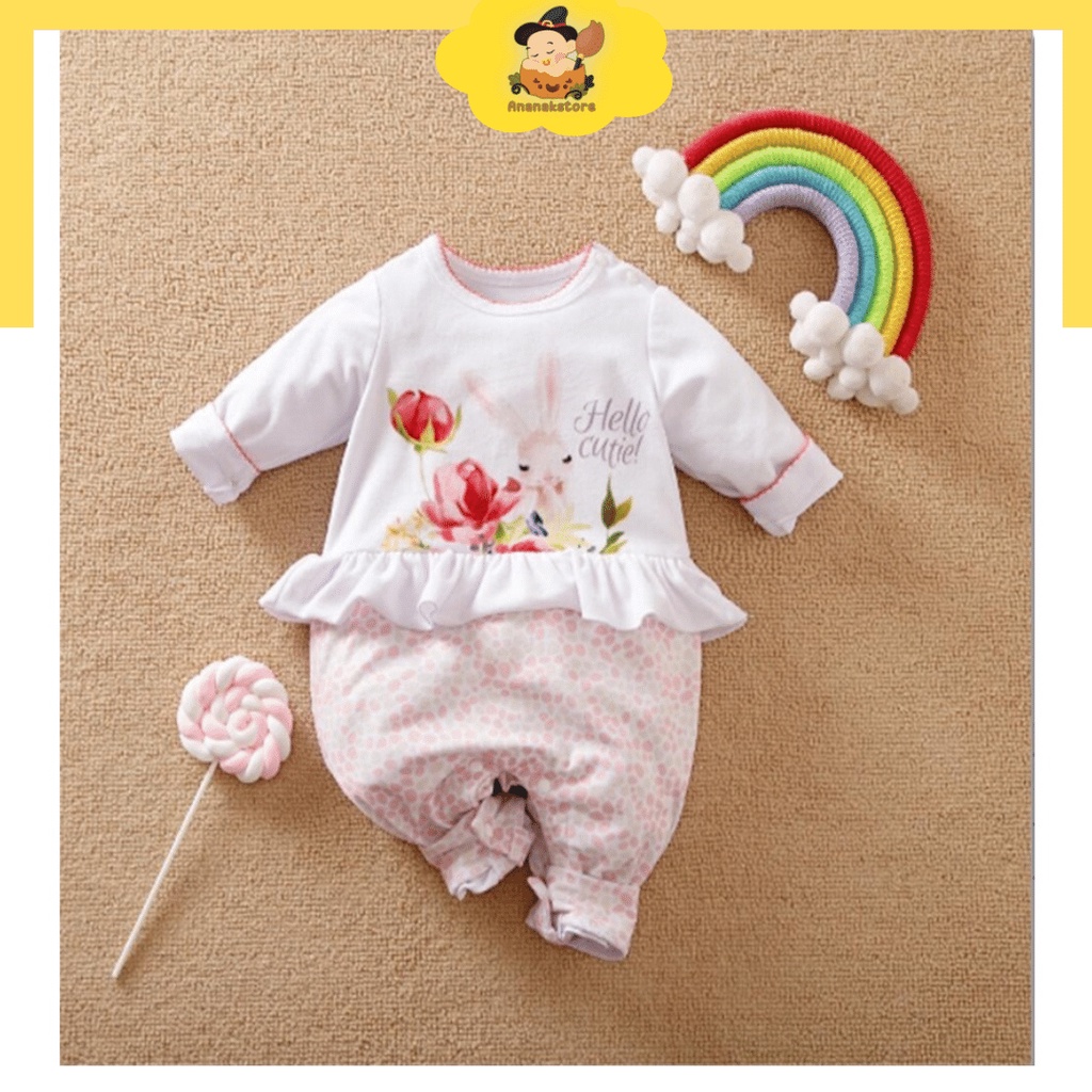 ananakstore - jumper lucu anak perempuan keren import motif kelinci pink 0-24 bulan