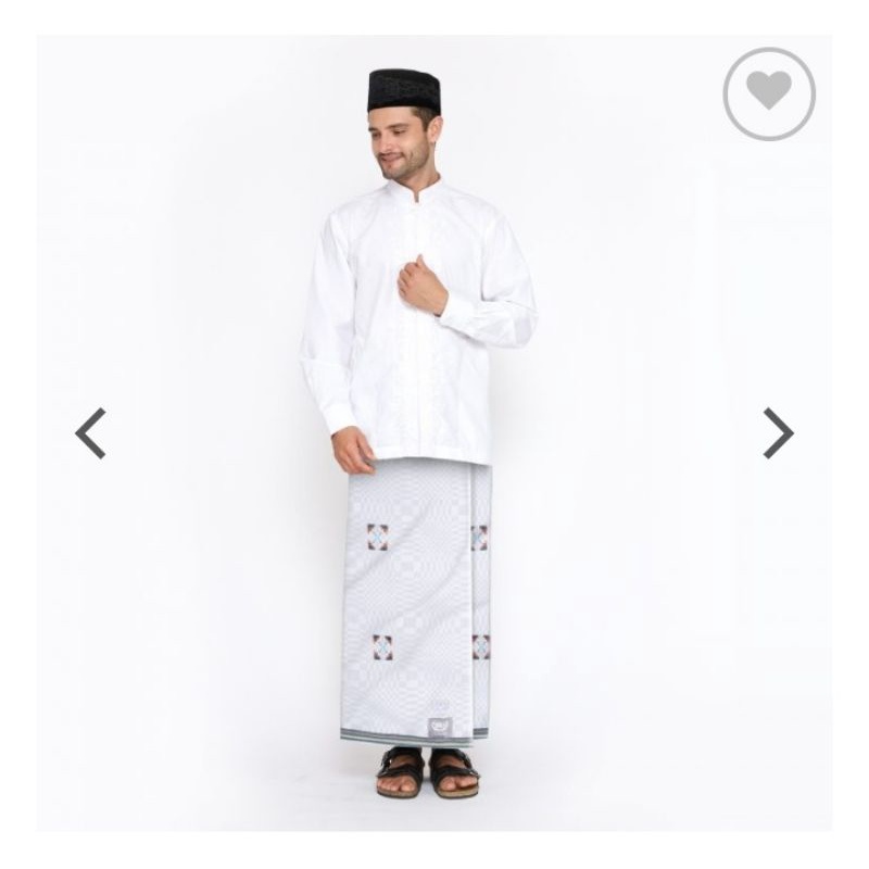 Sarung BHS Classic silver motif Songket DAM Putih 01